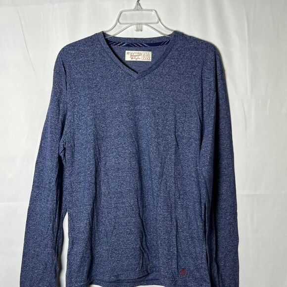 Original Penguin Other - Men’s Vintage‎ Original Penguin Munsingwear Blue V-Neck Long Sleeve Tee Size L